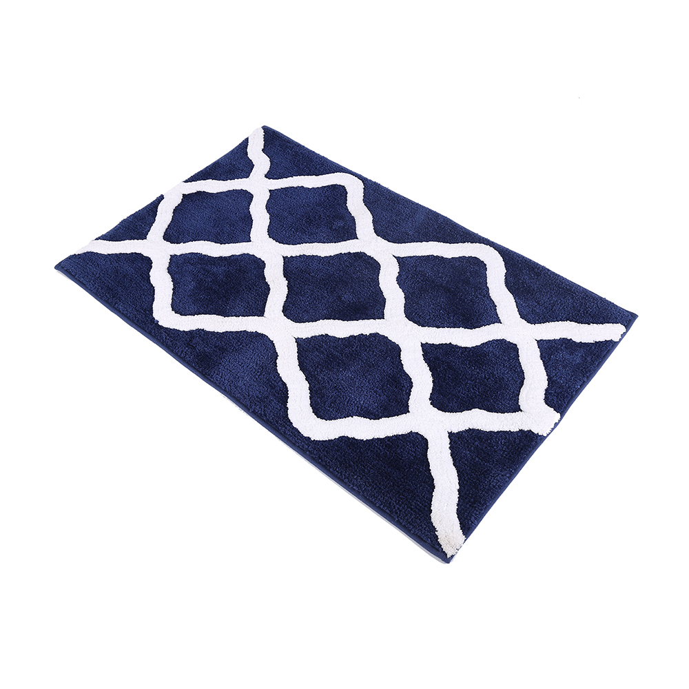 Non-slip door mat with woven design