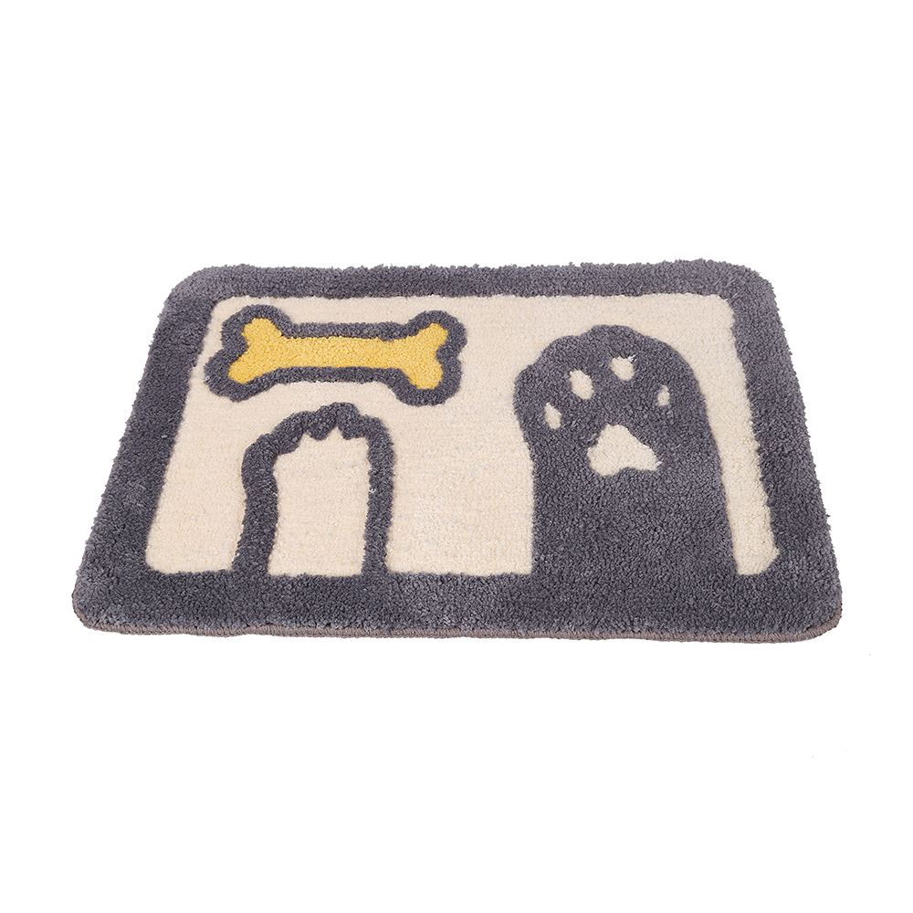 Cartoon design microfiber soft plush super absorbent pet rug