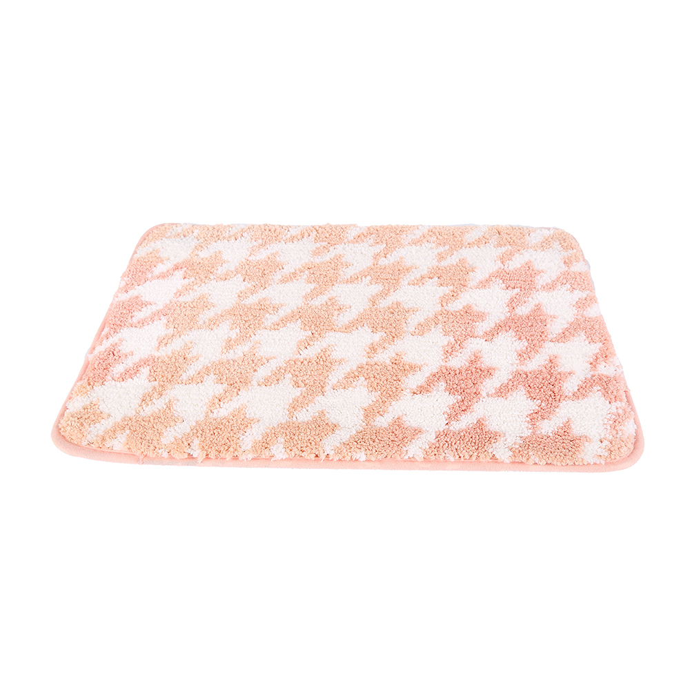 Pink mix white absorbent microfiber door mat