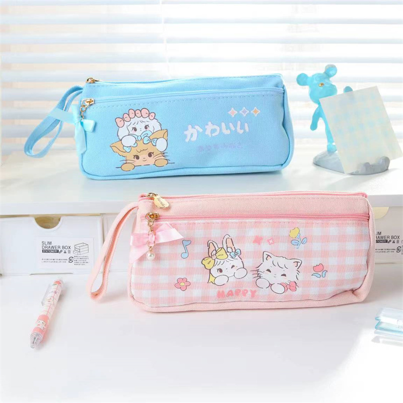 Honey Cat and Sheep Multifunction Pencil Case