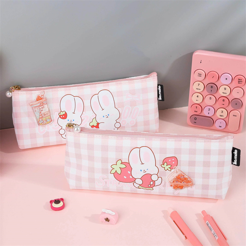 Cartoon Cosmetic Triangle Pencil Bag for Girls