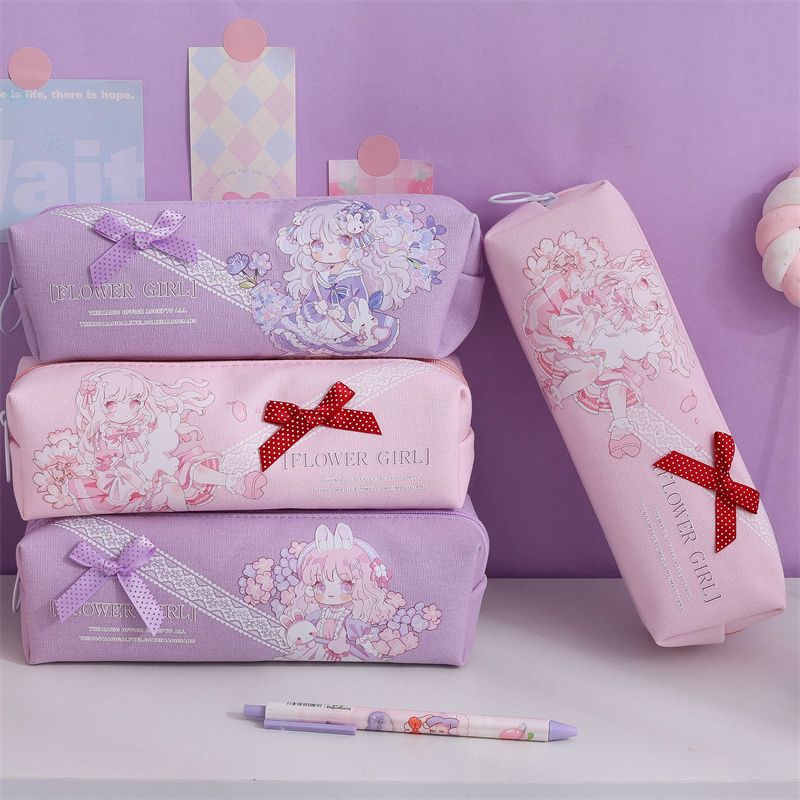 Cartoon Square Pencil Bag Cosmetic for Girls