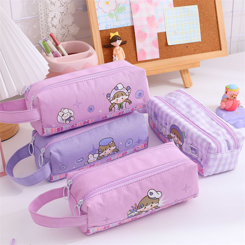 Durable and Stylish Double Pen and Pencil Case for School or Work