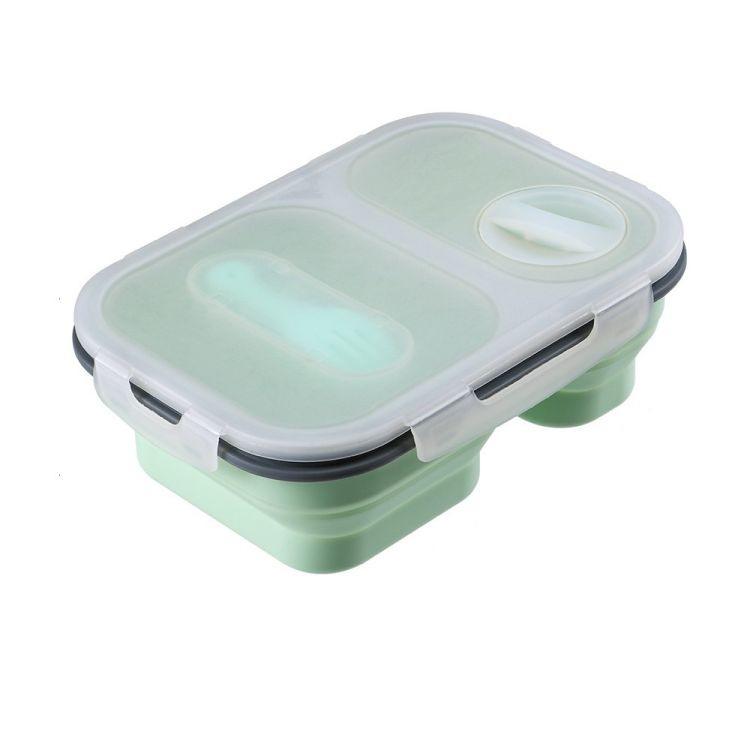 Foldable silicone food storage container