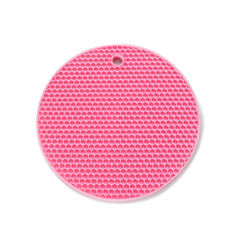  Heat resistant circular silicone cooking pad