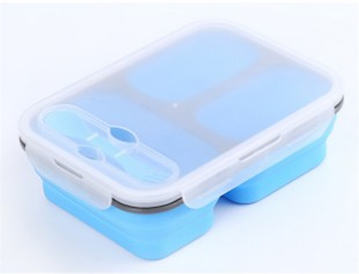 Factory wholesale folding silicone lunch box