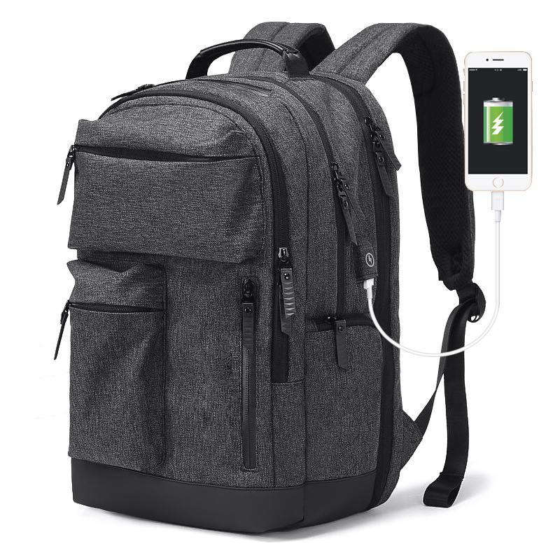 Trust-U Men's Business Waterproof Backpack Versatile Travel Laptop Bag for Students with Large Capacity