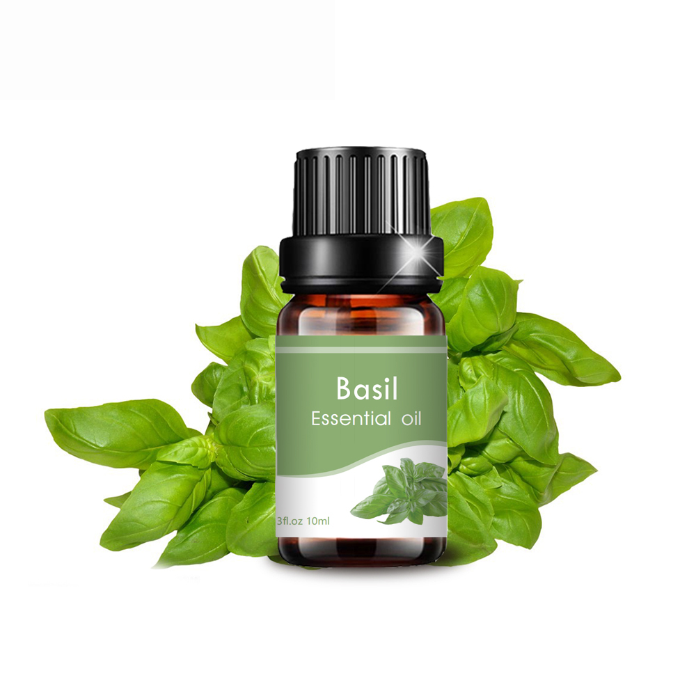 10ml wholesale bulk 100% pure natural basil essential oil tighten skin