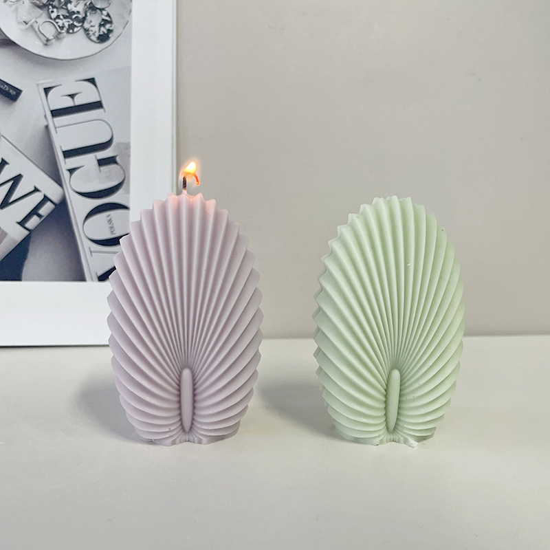 J6-141 Home Decoration Pufan Leaf Silicone Mold Shell Silicone Candle Mold 3D Phoenix Crown Candle Silicone Mold