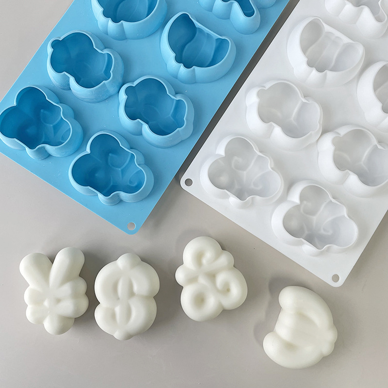 DIY Food-grade Heat-resistant 8 Cavities Money Symbols Mousse Cake Mould Chocolate Baking Silicone Mold Cake Tools