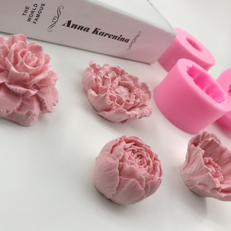 Soft Fondant Cake Mold Jelly Ice Decoration Baking Tool 3D Peony Flower Carnation Moulds DIY Using Sphere Chocolate Molds