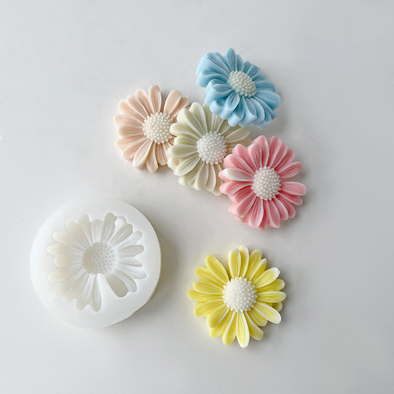 J6-260 Sun Flower Hanging Silicone Mold Daisy Flower Aromatherapy Diffuser Soap Gypsum Decorative Silicone Candle Mould