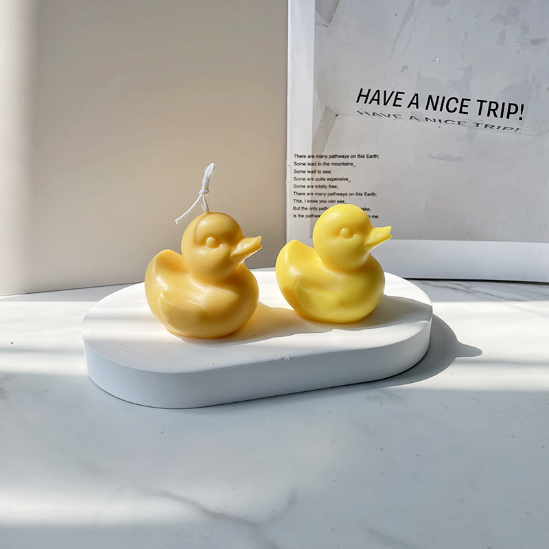 J6-8  DIY Duck  Animal Candle Making Tools Soap 3D Little Yellow Duck Candle Silicone Mold