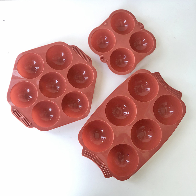 6-hole Semicircular Silicone Mousse Cake Mold Baking Tools Hemisphere Chocolate Mold Pudding Mold Kitchen Accessories