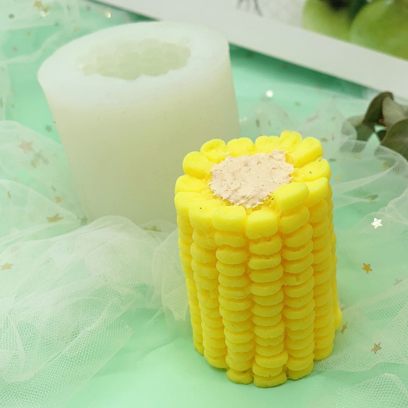 J187 DIY Handmade Simulation home Decoration Aromatherapy 3d Sweet Corn Shape Silicone Candle Mold