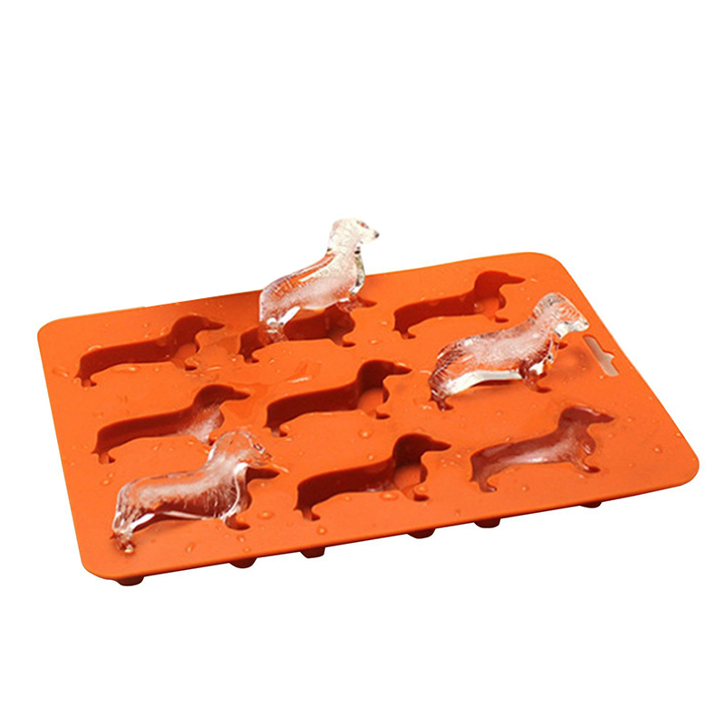 Silicone Dachshund Puppy Shaped Ice Cube Chocolate Cookie Mold DIY Home Tray Kitchen Tools Whiskey Ice Making Molds