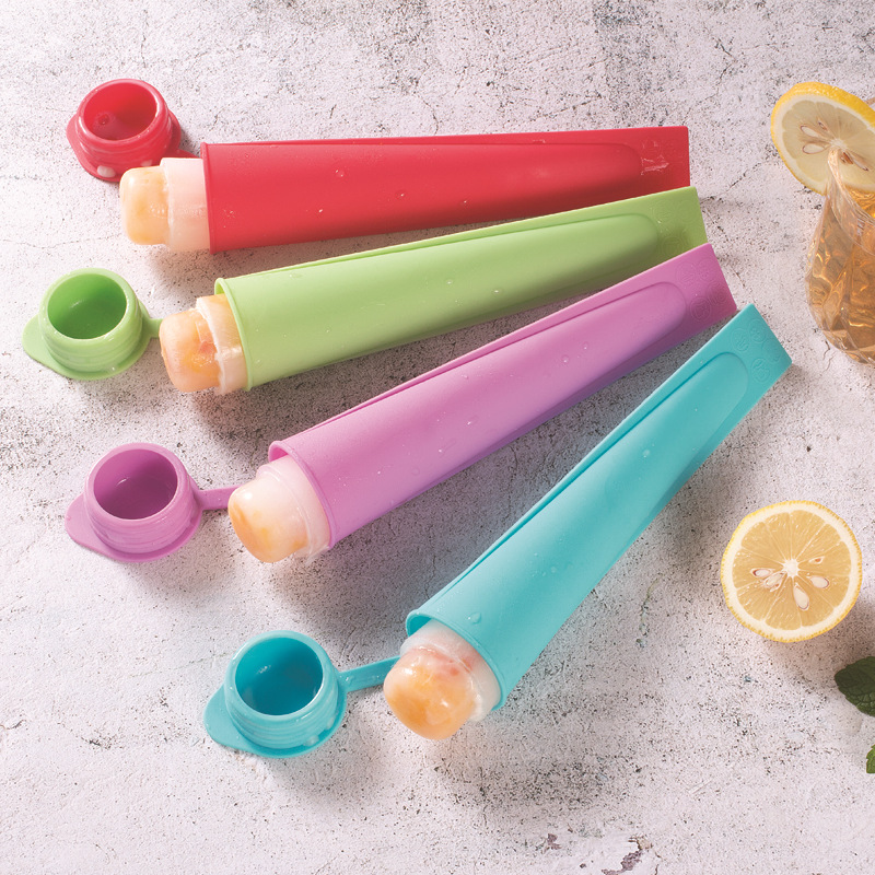 BPA free silicone reusable DIY silicone popsicle molds ice pop mould popsicle ice cream tubes Lolly Molds for Kids