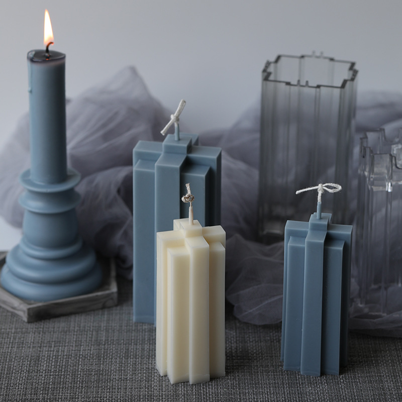 J36 Handmade DIY Candle Making Supplies Resin Wax Building Block Acrylic Candle Mold