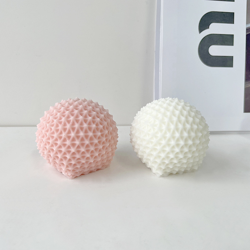 Creative geometric candle ornament mold prickly ball aromatherapy candle hand soap silicone mold