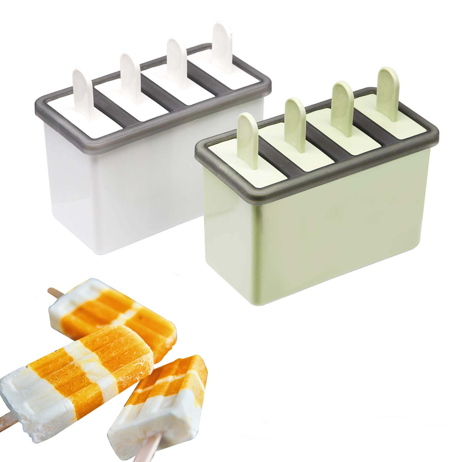 Popsicles Molds Ice Cream Makers Reusable Ice Cream Mold Durable DIY Popsicles Tray Holders with Stick