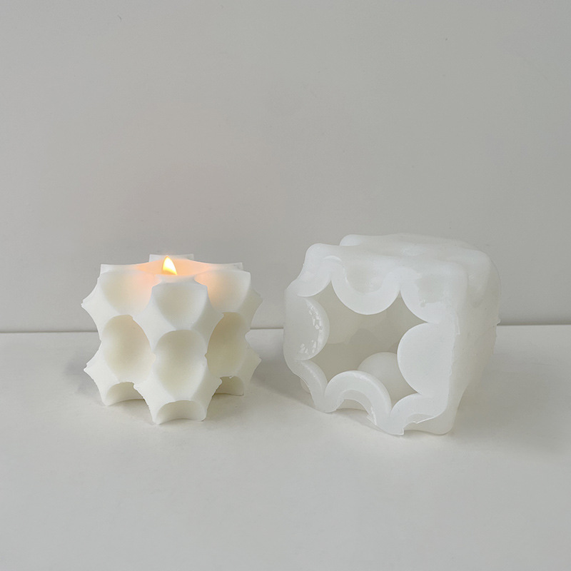 Small square geometric silicone candle mold INS scented candle silicone mold
