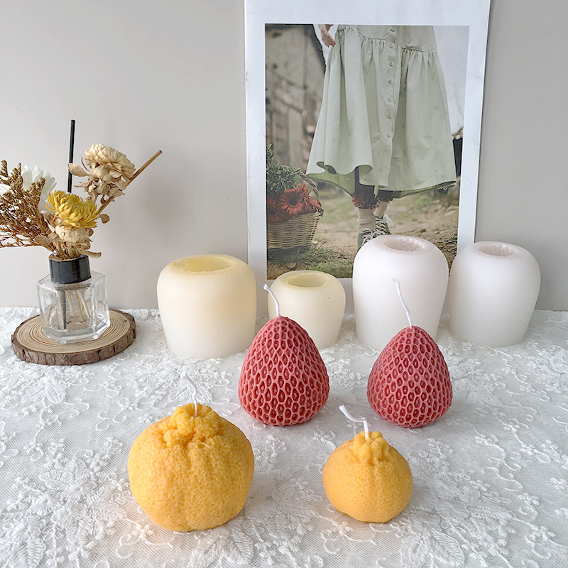 J6-134 Home Decoration Orange Silicone Molds Fruit Mold Creative 3D Oranges Shape Candle Mould