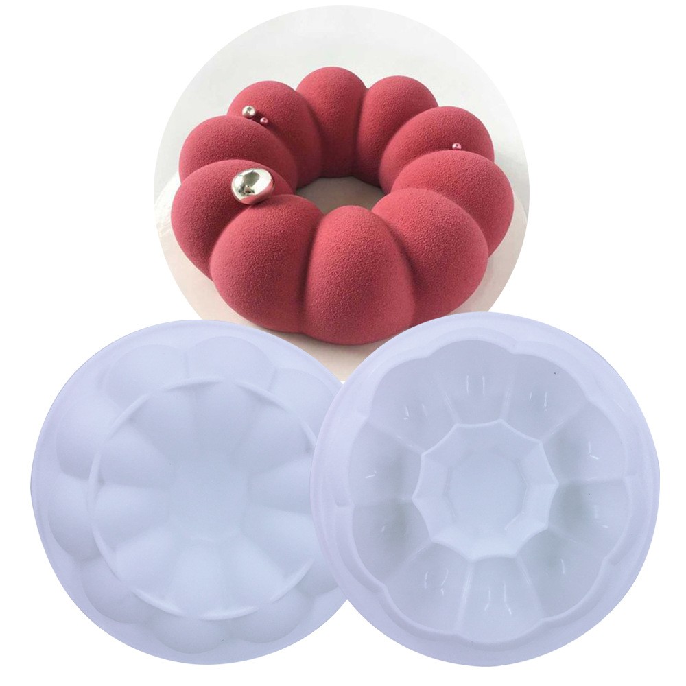Silicone Cake Mold 6 Cavity Flower Shaped Mousse Donut Silicone Mould DIY Chocolate Baking Tool