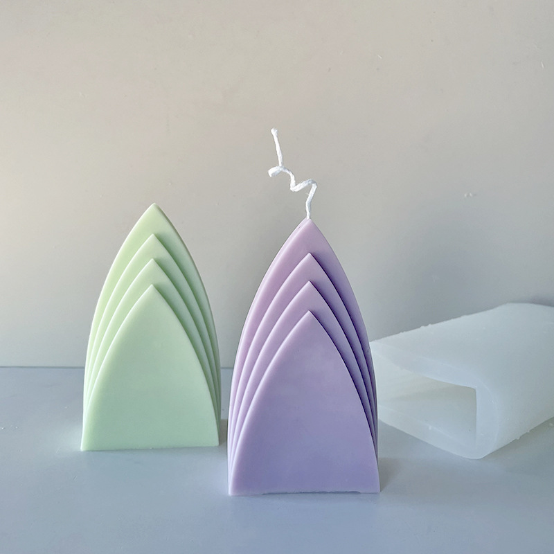 J6-53  Home Decoration DIY New Ins Style Geometric Abstract Mountain Silicone Candle Mold Soap Mold