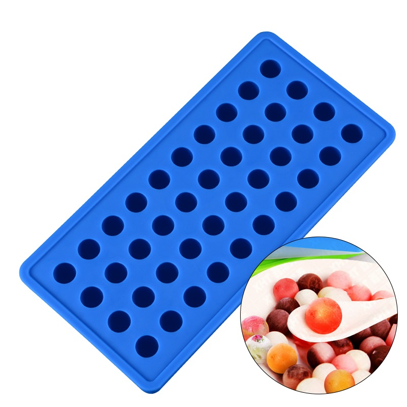 Custom Logo 40 Cavity Round ICE Ball Mold Decorating Tools Ice Cube Chocolate Mold Silicone Tray Moulds Cake Decorating Pastry