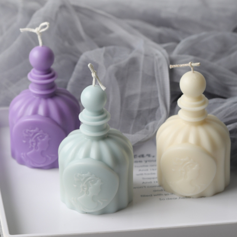 J198 DIY Handmade Aromatherapy Scented Candle Mould Beauty Perfume Bottle Silicone Mold