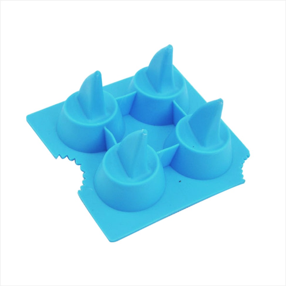 Drink Ice Tray Cool Shark Fin Shape Cube Freeze Mold Ice Maker Mould Ice CubesTray Silicone Molds Forma de Gelo