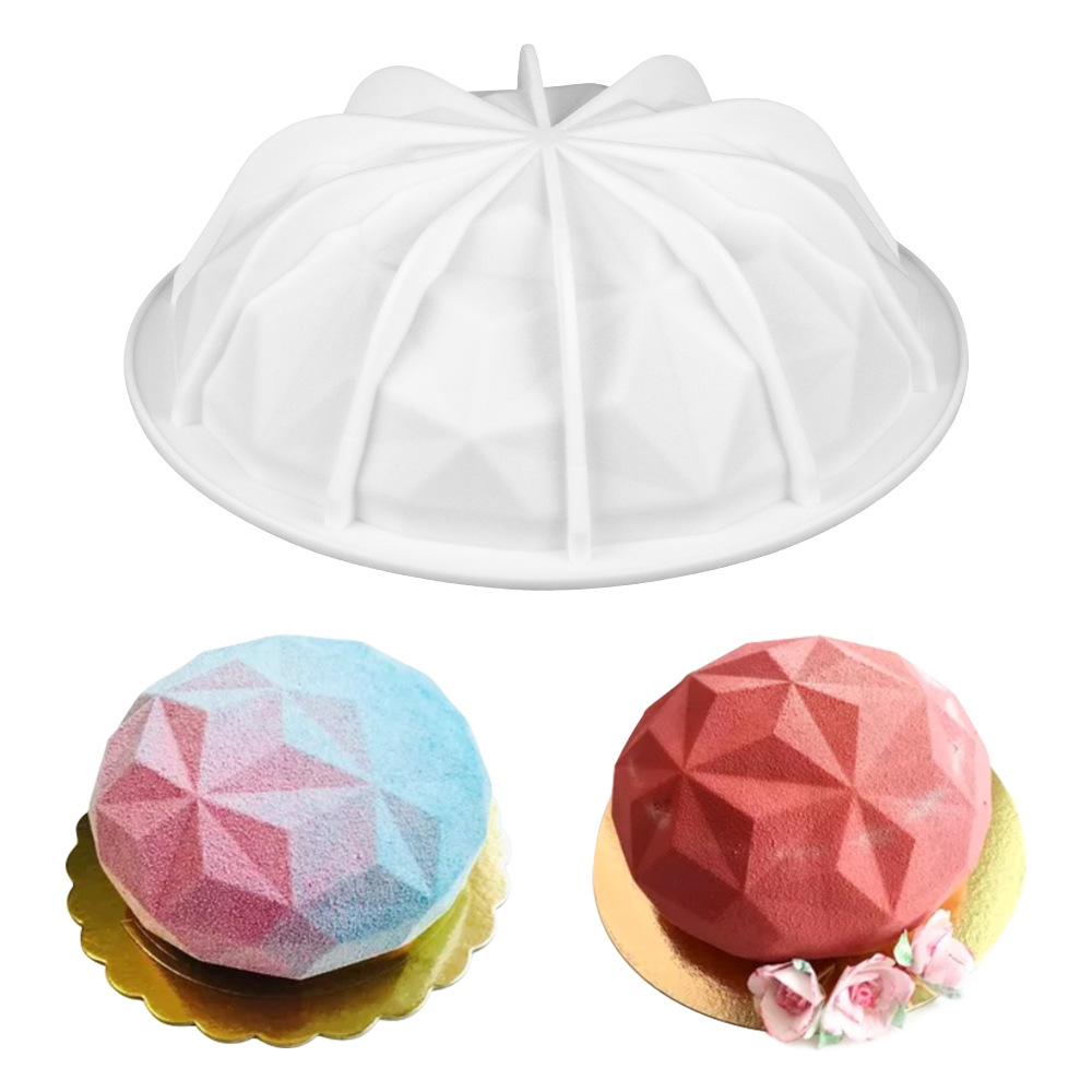 7.28&quot; Diy Round Shape Fondant Mousse Pastry Caking Mould Tray Silicone Chiffon Cake Pan Cake Pans For Baking Non-Stick