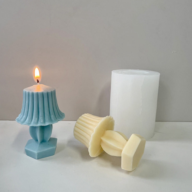 J6-13 Handmade Aromatherapy for candle soap making Table Lamp Candle Silicone Mold