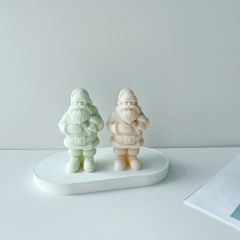 J6-175 Santa Claus Candle Silicone Mold DIY Christmas Handmade Aromatherapy Stone Candle Gift