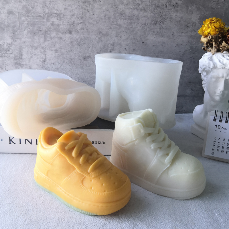 J1124 New Design Festival Gift 3D High Top Basketball Child Shoes Sneaker Mold Custom Baby Style Sneakers Silicone Mould