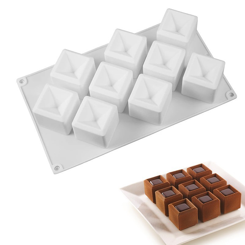 New Sale 9 Cavity Silicon Cake Mould Honeycomb Shaped Candle Mold DIY Chocolate Dessert Baking Tool