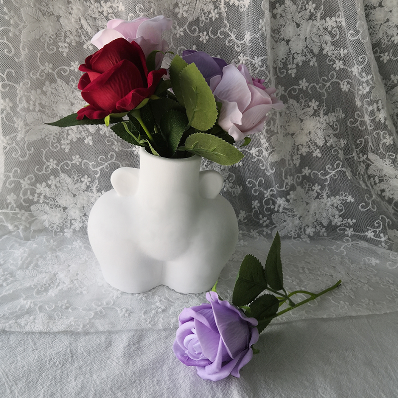 J2110 DIY Handmade Flower Pot Concrete Cement Clay Mould Art Ass Vase Silicone Mold