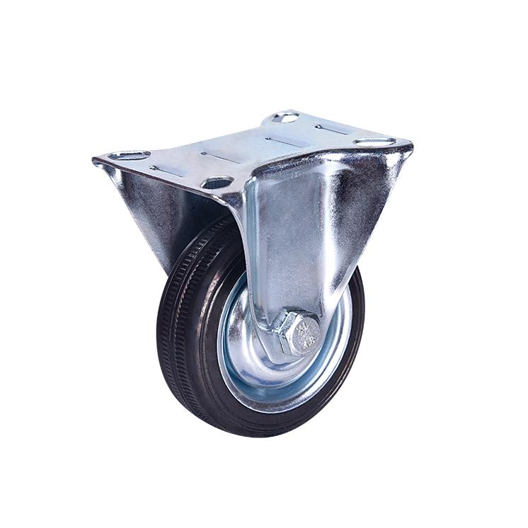 Custom Wholesale 2.5 Inch Rubber Castor Furniture Cart Wheel Swivel Plate Locking Industrial Caster Heavy Duty Caster for Shopping Cart