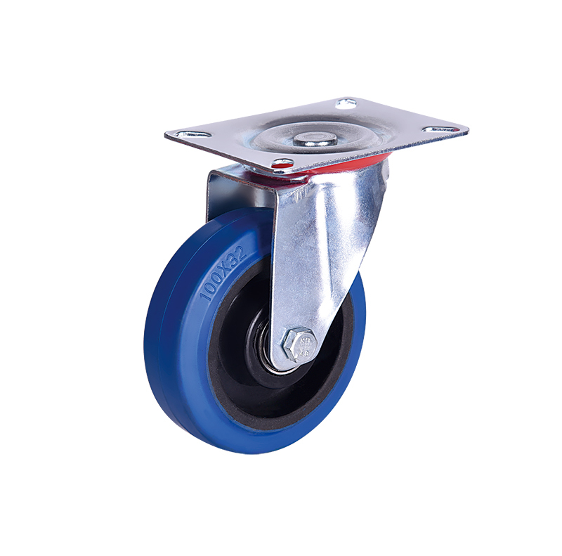 Industrial Caster Wheel Manufacturer Supply 5" Swivel Plate Toolbox Caster with Rubber Wheel