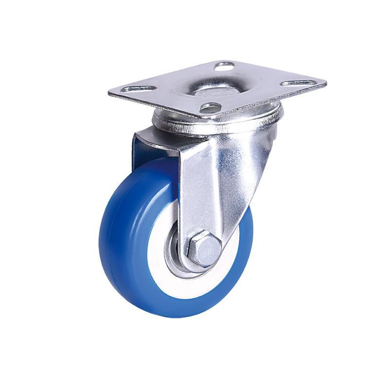 Metal Caster Wheels 2" Swivel Plastic PP PVC Material Industrial with Lock blue Castor 
