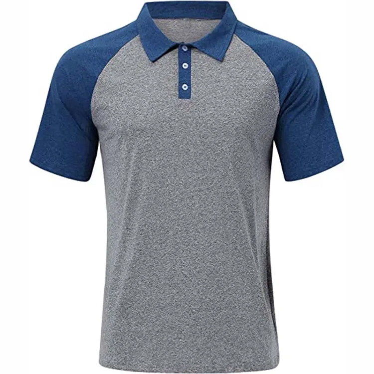 Men's Golf Polo Shirts Short Sleeve Moisture Wicking Quick Dry Contrast Color Shirts