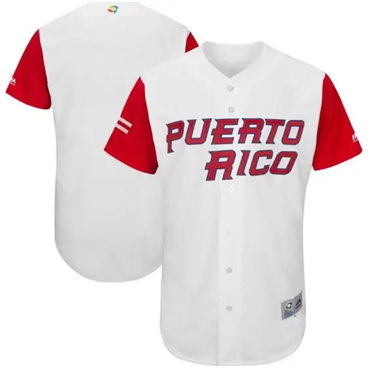 Wholesale youth competition baseball uniform Custom Polyester Mesh Puerto Rico Stitched Baseball Jersey Men's Baseball T Shirts
