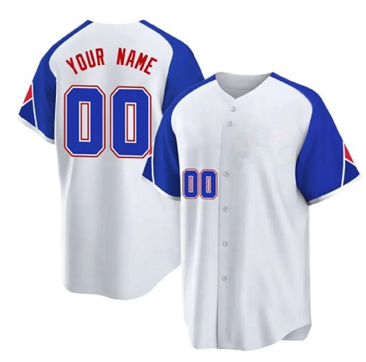  Wholesale youth competition baseball uniform Custom Polyester Mesh Puerto Rico Stitched Baseball Jersey Men's Baseball T Shirts