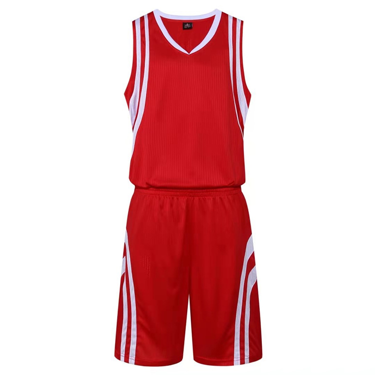  Wholesale OEM Custom Logo V neck Basketball Jerseys Sets Plus Size Basketball Wear Uniform Men