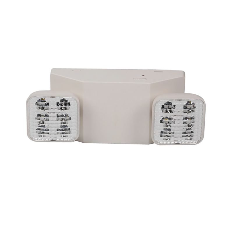  Wall Mount White Integrated LED Thermoplastic Emergency Light with Adjustable Heads