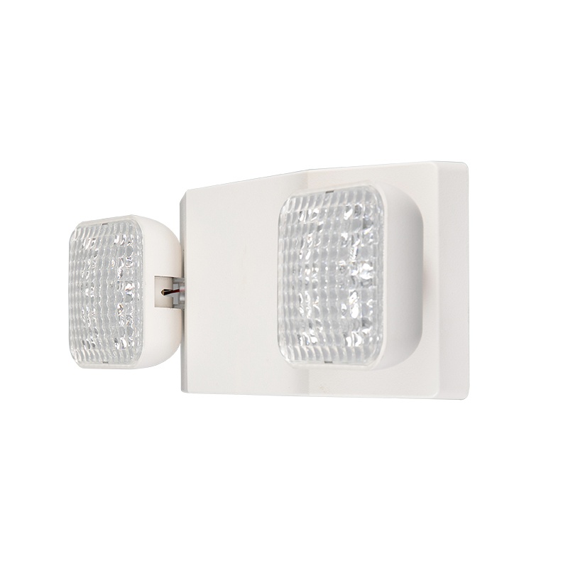 Wall Mount White Integrated LED Thermoplastic Emergency Light with Adjustable Heads