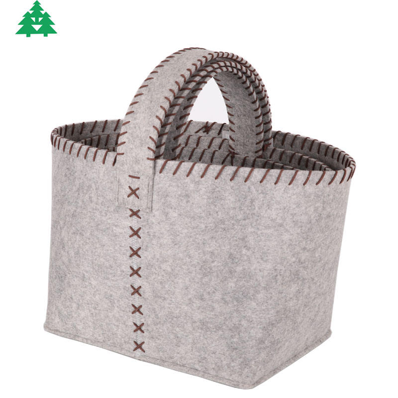 High quality felt gift basket tote dry clothes storage basket storage bag handbag