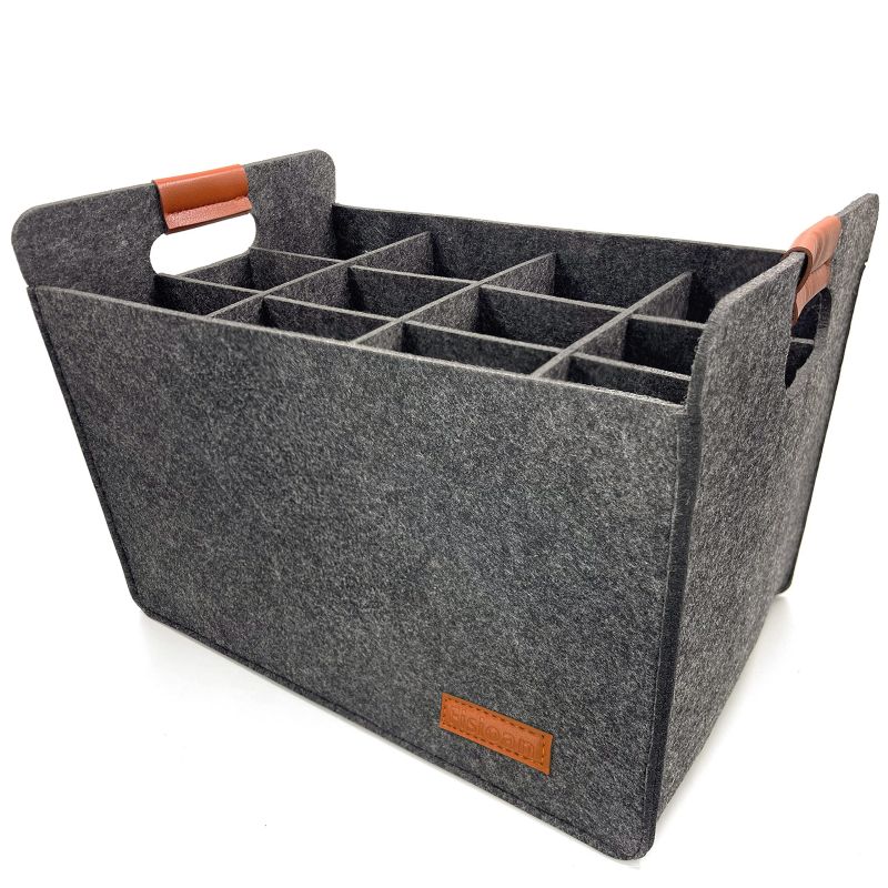 JI HANG Felt 12 bottles of wine carry box holiday picnic dinner party travel storage and storage box