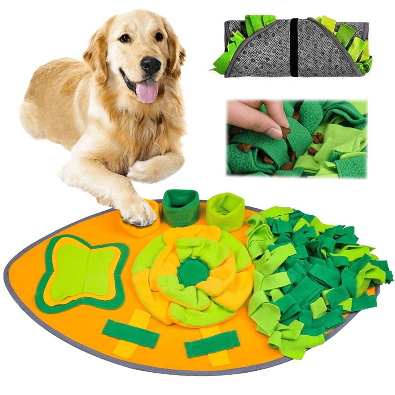 JI HANG Pet Snuffle Dog Mad-Interactive Slow Feeding Activity Pad Feeder puzzle toy olfactory mat stimulating natural foraging skills odor training mat