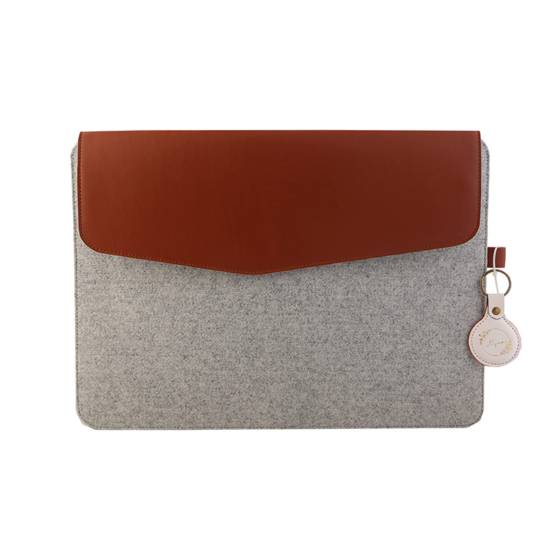 Felt bag Ultra-thin 13-13.3 inch laptop cover felt laptop bag and PU leather bag with accessory bag